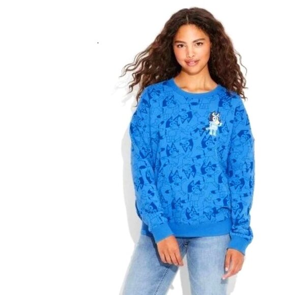 Bluey Hybrid Sweatshirt - NWT - XS Woman or L-XL Kids - Picture 1 of 7